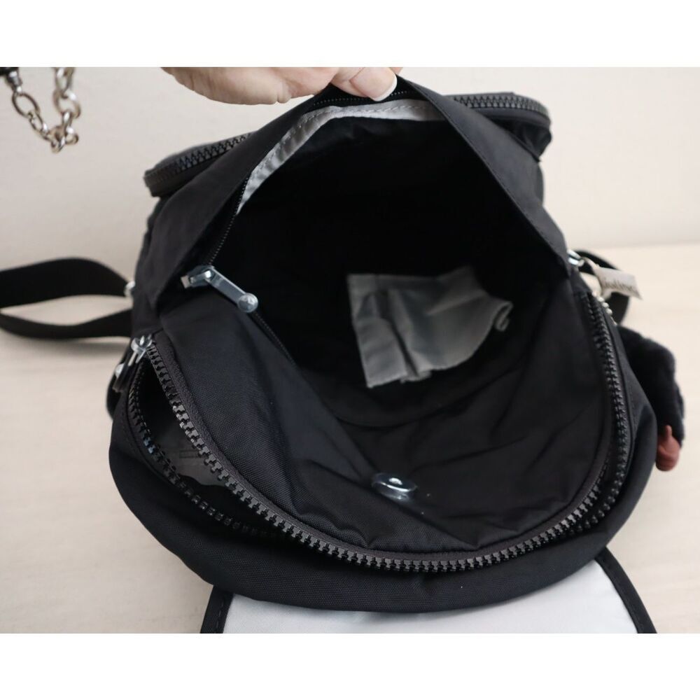 Kipling KI9450-ODH Women's O/S Black Tonal Queenie Backpack - Picture 7 of 9